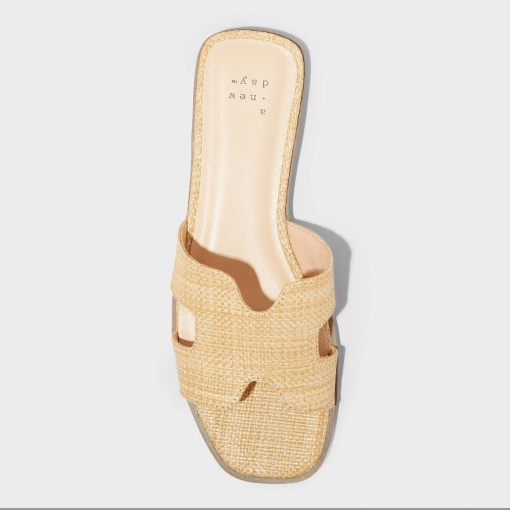 Women’s Nina Raffia H-Band Slide Sandals - a .new day - Beige - 9.5 - Picture 3 of 5